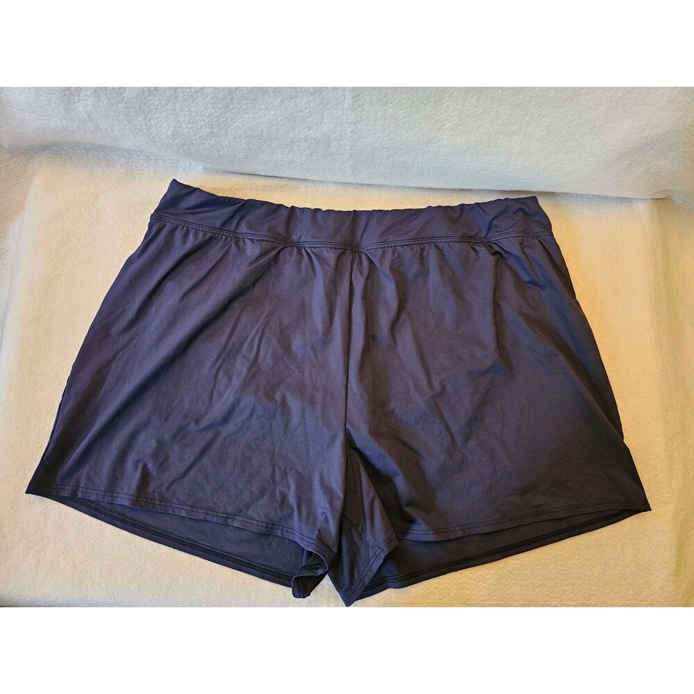 Lands' End Swim Shorts Women’s Navy Blue Swimwear Size 20W
